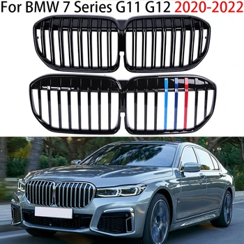 За BMW 7 G11 G12 730i 740i 750i 740e 725d 730d 2020-2022 Обновяване на Предната броня на Автомобила Смяна на решетка За Бъбреците Черен