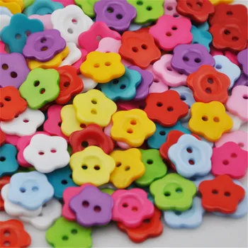 50 бр 16 мм Многоцветни пластмасови копчета с цветен модел, плосък корица, занаяти за scrapbooking, детски дрехи, шевни аксесоари PZ76