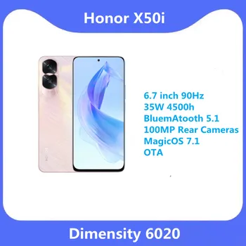 Оригинален Honor X50i 5G Dimensity 6020 Android 13 6,7 инча 90 Hz 35 W 4500 h BluemAtooth 5.1100 MP Камера за задно виждане MagicOS 7.1 ОТА