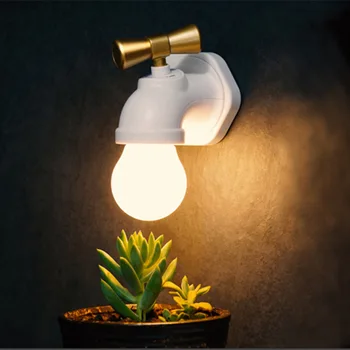 Срещу заплащане, с монтиран на стената лампа, Кран, монтиран на стената лампа, Външно осветление, USB Водоустойчива Лампа за баня, Градински и стенни осветителни тела, led мини-сутиени