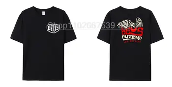 Реколта мъжки ежедневни лятна уникална тениска Deus в стил хип-хоп голям размер, мъжки t-shirt