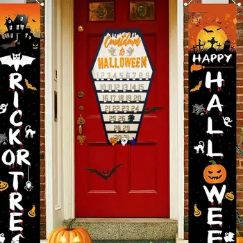 Календар за обратно броене на Хелоуин, Страховито Дървена Адвент-календар на Хелоуин, на Празнична украса за обратно отброяване за домашни партита