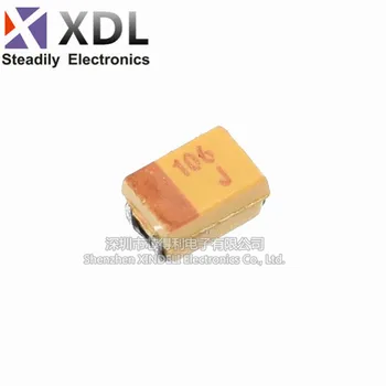 50 бр./лот SMD танталовый кондензатор 106J 10 icf 6,3 В P-type 0805/2012 жълто с полярност