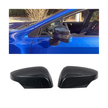 Автомобилно Странично стъкло за обратно виждане, изработени от въглеродни влакна, тампон върху огледалото за обратно виждане, рамка, Капачки за страничните огледала, за Subaru WRX/WRX STI 2015-2021