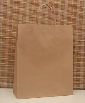 10ШТ САМ Многофункционален Крафт-цветен плик с дръжки 39*32*11 СМ Фестивален подаръчен пакет с Високо качество за пазаруване в голям размер