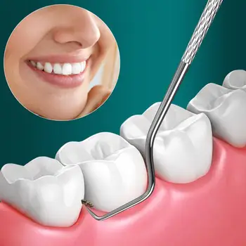 Инструмент за премахване на остатъци от зъби от неръждаема стомана с чекмедже за съхранение на Мини Джобен инструмент за почистване на зъбите Преносим многократна употреба за пътуване на открито
