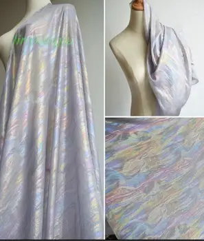 Висококачествена иллюзионная плат с цветно покритие, плиссированная градиент шифоновая плат, персонални дизайнерски плат за рокли-шал.