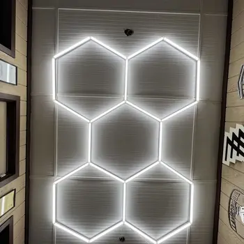 5 шестигранников, професионално led осветление с шестоъгълни глави за гараж, подробности за автомобилната работилница