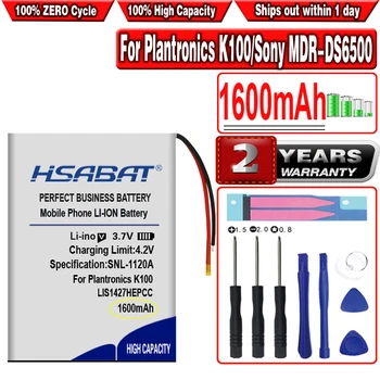 Батерия HSABAT 1600 ма PR-423350 за Plantronics K100 LIS1427HEPCC LIS1427NHPCC за Sony MDR-DS6500 MDR-XB950BT