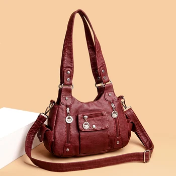Нова Мода Висококачествена Дамска чанта-месинджър, Луксозни чанти от мека кожа, Дамски чанти, Дизайнерски известната женска чанта-тоут на рамото