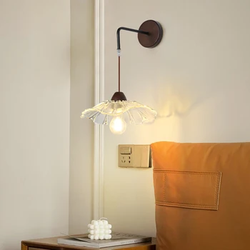 Устойчива на японската дървена Полилей, модерна проста ресторанная лампа, лампа за ресторант от Скандинавския Стъкло