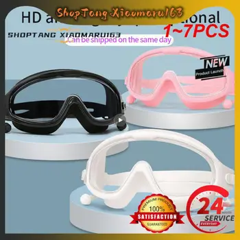 1-7 бр. очила за плуване при късогледство, Маска за плуване, Анти-мъгла, прозрачни очила за плуване, Google