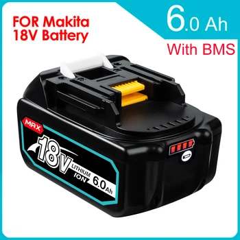 18V 6.0 Ah BL1860b Литиево-йонна Акумулаторна Батерия За Електроинструменти Makita 18 Волта BL1860 BL1830b BL1850b BL1840 LXT-400 6A
