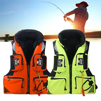 Универсална удобни Мъжки Защитно яке за водни спортове с множество джобове, спасителна жилетка за риболов, жилетка, за да сърфират