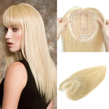 12x13 см Директен Перука от човешка коса с бретон за жени, Европейският Невидим 3D Перука за коса, Щипки за удължаване на коса, Перуки