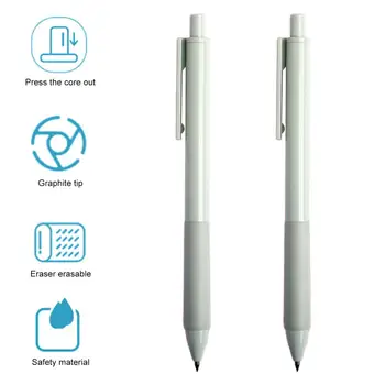 Удобен механичен молив, удобен за хващане, преносим, без мастило, безкраен молив 0,5 мм, натиснете молив, ученически пособия