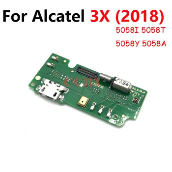 За Alcatel 3X 2018 5058 5058I 5058T 5058Y 5058A 5058J USB-такса за зареждане конектор за док-станция, гъвкав кабел