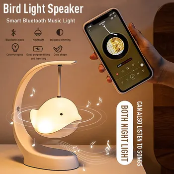 Led Безжична Bluetooth Високоговорител лека нощ Музикален Говорител Нощна Лампа USB Акумулаторна батерия за Преносим Лампа за Дома