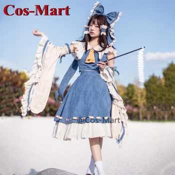 Cos-Mart Game Touhou Project Хакурей Рейму, костюм за Cosplay, Уважаеми прекрасна рокля, Дамски дрехи, за ролеви игри, S-XL