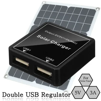 Двойна USB-регулатор 5 ~ 20 5 В 3A, двойно USB-регулатор за соларни панели, комплект Зарядно устройство, Слънчеви контролери направи си САМ
