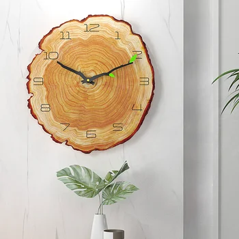 12-инчови древните дървени стенни часовници с модерен дизайн, старинни селски часовници, изкуството на украса на дома, офис, кафене, голям стенен часовник