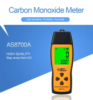 Газова тестер за Ръчно измерване на въглероден оксид с наблюдение на качеството на въздуха, детектор за CO-газ, измерване на въглероден