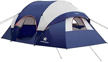 Усъвършенстване на палатка за нощуване -палатка в 6/10 човек за къмпинг Водоустойчив, фамилна палатка, ветрозащитная плат, лесна инсталация с голяма решетка за V