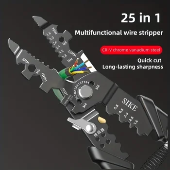 Многофункционален инструмент за кримпване на кабели електротехник - Универсална ножица за рязане на тел, Разделителни Клещи, Обжимные клещи, Гаечни ключове