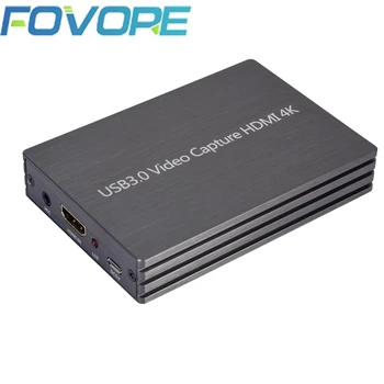 Устройство за Видеозапис HDMI 4K 60Hz HDMI-USB 3.0 1080P 60fps Dongle Game Live Streaming HD Capture + аудио вход 3,5 мм с микрофон
