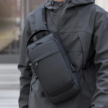 Мъжки проста нагрудная чанта в тон, Кратката пътна чанта-голям контейнер за активен отдих