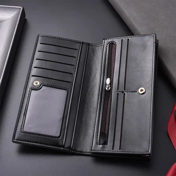 Модерни портфейли с дълги секции за мъже, чанта за монети известната марка, чантата за лична карта с голям капацитет, клатч джоб, чанта за мобилен телефон, клатч