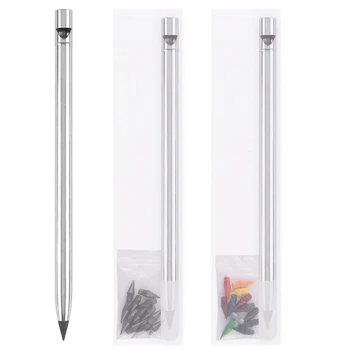 Метална дръжка без мастило, стираемый молив без мастило, Метален молив, Алуминиев молив