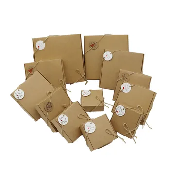 Кутии от крафт-хартия с прозрачен прозорец Черни Подаръци, Опаковки, кутии за Печене на Бисквити, Торта, Подаръци за сватбени партита