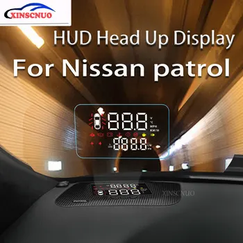 XINSCNUO OBD авто HUD главоболие дисплей за Nissan Patrol 2010-2016 2017 2018 2019 OBD2 централен дисплей