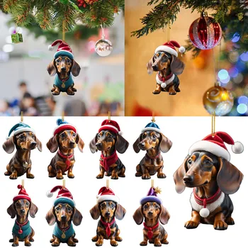 Мультяшная сладко кученце 2023 Коледна украса подвесное украса подарък-Коледна подвесная елха персонализирани висулка вечерни аксесоари