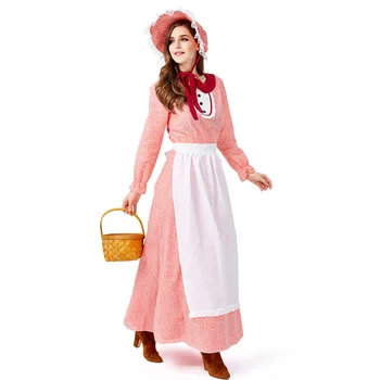 Костюми за Хелоуин в стил Ренесанс за възрастни, идиличен ферма костюми за жени