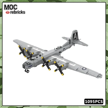 Военно оръжие Серия 1:72 Мащаб B-29 Боец MOC Градивен елемент на Самолета DIY Модел на Колекция от Експерти Тухлени играчки, Подаръци MOC-142049