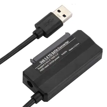 Кабел-адаптер Sata към USB 3.0 кабел, кабел USB към SATA 3, Поддръжка на 22-контакт 2,5 3,5-инчов външен твърд диск, SSD, Идеален за свързване на твърд диск към компютъра