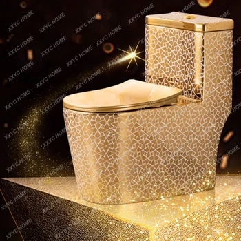 Златен Тоалетка Сифон в Европейски Стил, Дезодорант, Керамични Домакински Помпа, Луксозно Злато, Творческа Художествена Идентичност