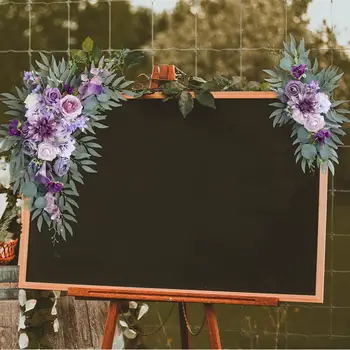 2 бр. изкуствени цветя украса за сватбен на фона на дома
