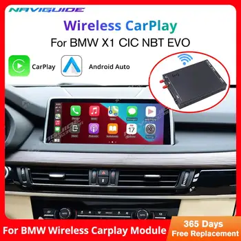 NAVIGUIDE Кабелна безжична Apple CarPlay Android авточасти за BMW X1 CIC NBT EVO Car Play Модул огледално връзка Кутия