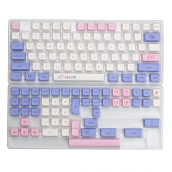 Клавиатура със собствените си ръце 126 клавиатури кепета Bubble PBT Боядисват Sub Keycap за Cherry MX Директен доставка