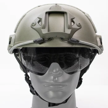 Версия тактически шлем JOAXOR FAST MH \ PJ \ BJ с предпазни очила е подходящ за лов, тренировки CS на открито