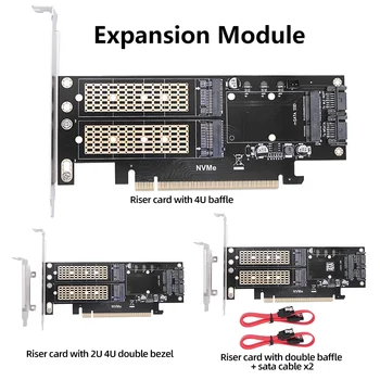 Твърд диск M2 NVMe 3 в 1 NGFF за PCIE 4X Адаптер за разширяване M Key B Конвертор MSATA Странично 2 NGFF за настолни КОМПЮТРИ PCIe X4 Карта адаптер