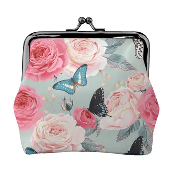 Чантата с пеперуда, малка в чантата си за дреболии с ключалка-целувка, на чантата с цип и катарама за жени
