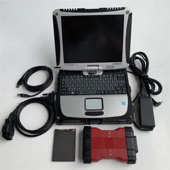 На лаптопа CF-19 е VCM2 VCM 2 IDS V128 SSD 2в1 за диагностичен интерфейс Рр и Mzd OBD2-код скенер