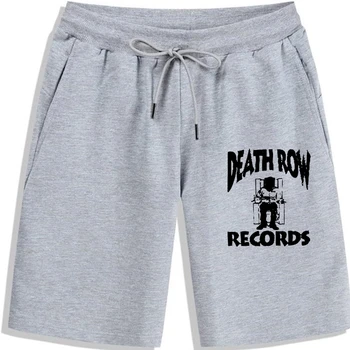 Нови лейблы Death Row Records, хип-хоп Лого, Бели шорти, къси Панталони, от чист памук САЩ Em1 За младите хора на средна възраст, Мъжки къси панталони за стари хора