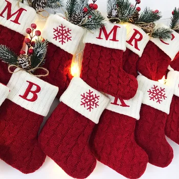 2023 Голям Капацитет Коледен Подаръчен Пакет Фини Чорапи Коледен Отглеждане Висящи Украси За Коледната Елха Коледна Украса
