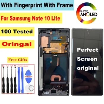 Оригинален AMOLED На Samsung Galaxy Note 10 Lite SM-N770F N770F/DS LCD Сензорен дисплей и Цифров Преобразувател в Събирането на 100% Тествана
