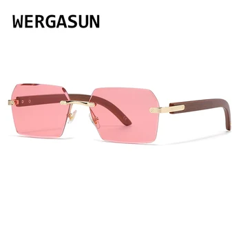 Нови без рамки Квадратни слънчеви очила с покритие За жени, мъже, Европейската и американската Мода, Модни слънчеви очила Ins